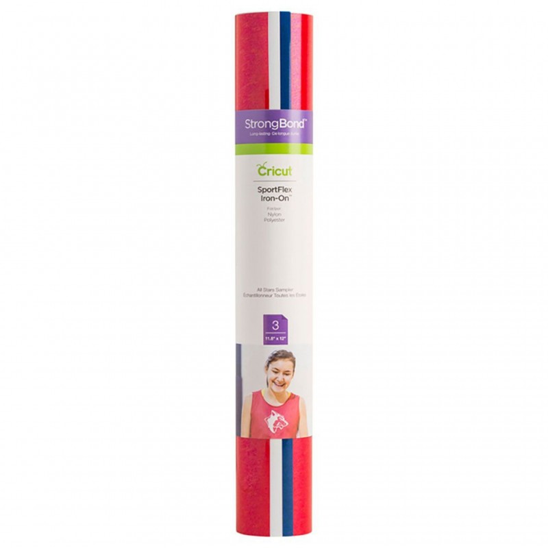 3 Hojas de Iron On Sportflex All Stars Cricut 11.8 x 12 pulgadas | 2004564