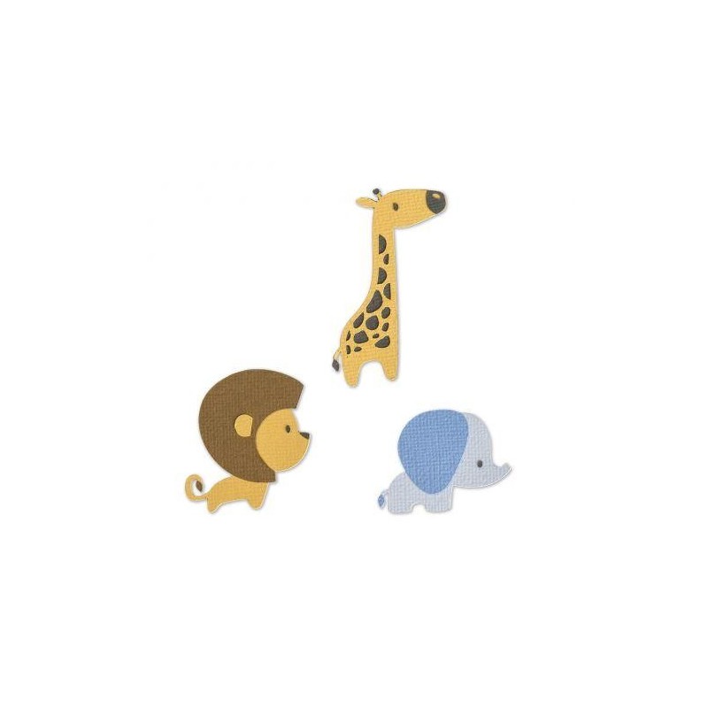 Troquel Delgado Selva Animales Sizzix  Jordan Caderao 9 Piezas | 663580