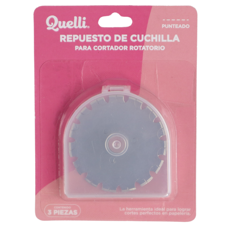 REPUESTOS P/CORTADOR ROTATORIO PUNTEADO 3PZA QUELLI