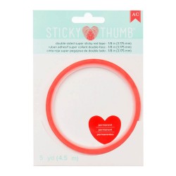 Cinta Doble Cara Super Pegajosa Roja 1/8´´ (5yd) | 342055