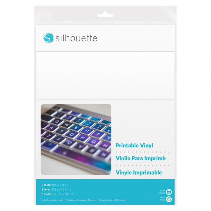 8 Hojas de Vinil Imprimible Silhouette